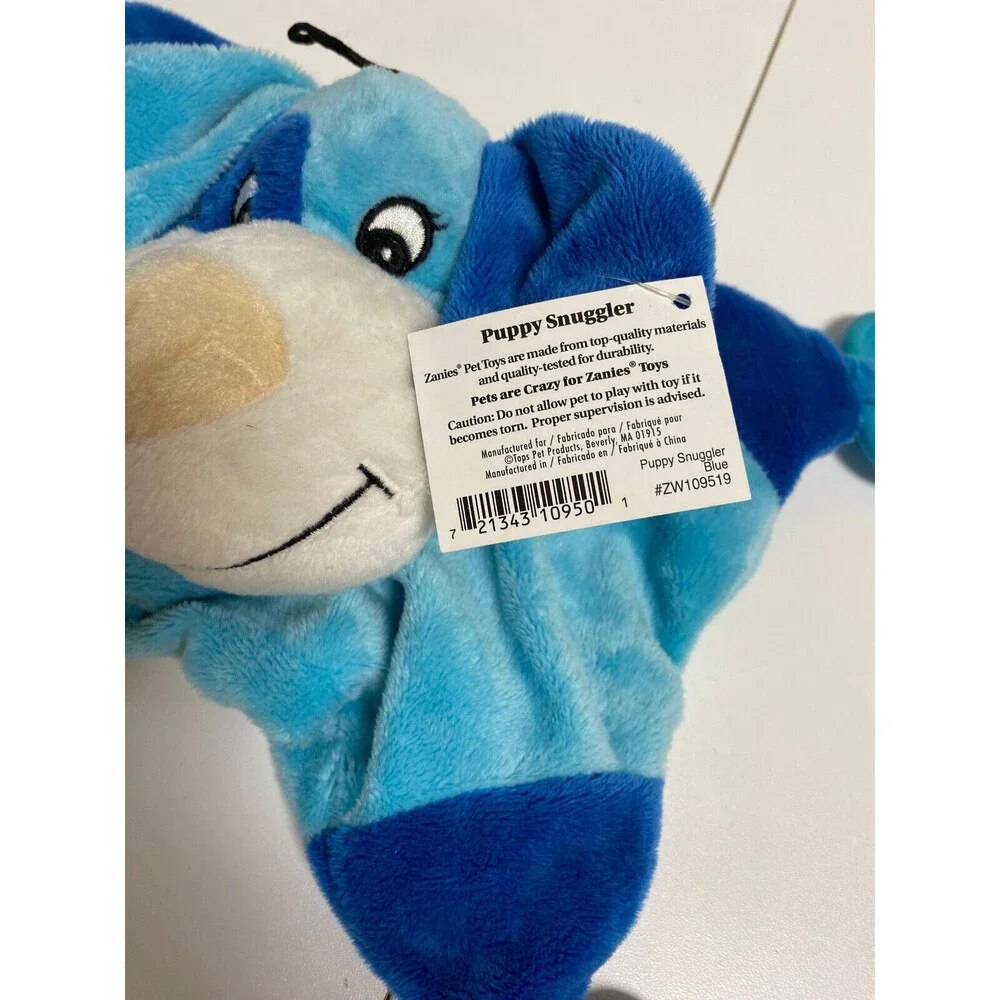 Zanies Puppy Snuggler Soft Cuddly Squeak Toy Teething Blanket